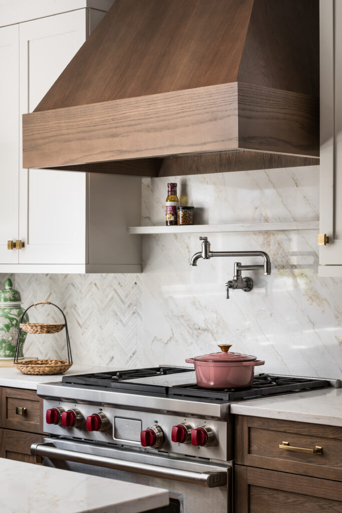 Kitchen range in luxury custom home by Springdale Custom Builders
