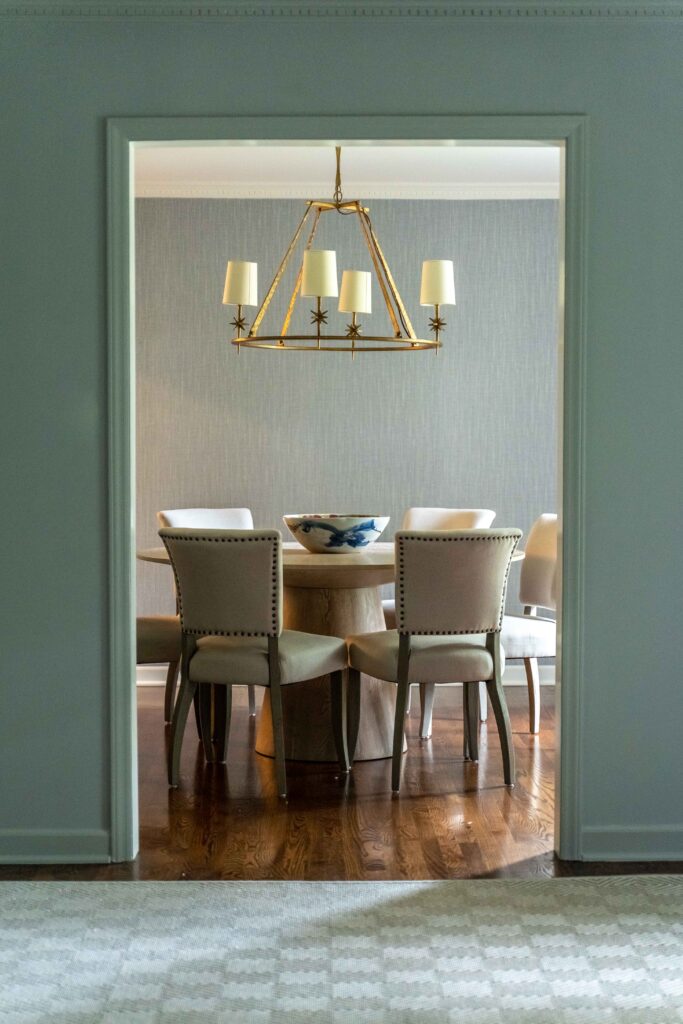 Dining room in luxury home by Springdale Custom Builders