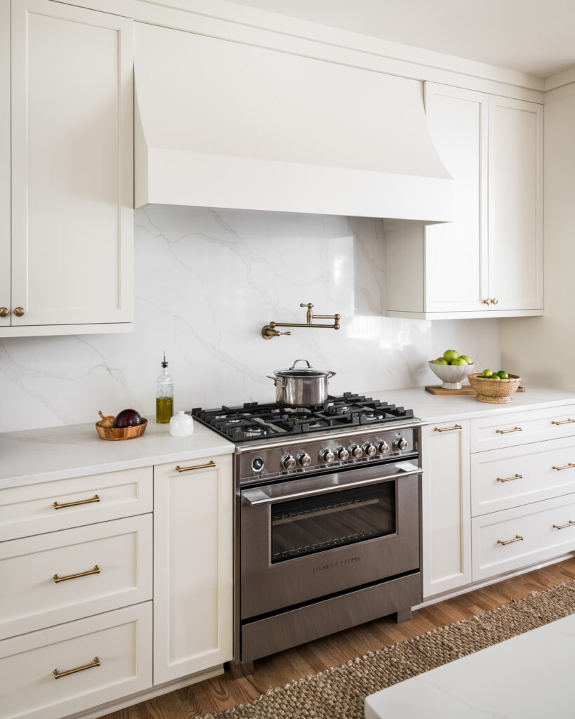 Kitchen range in luxury custom home by Springdale Custom Builders